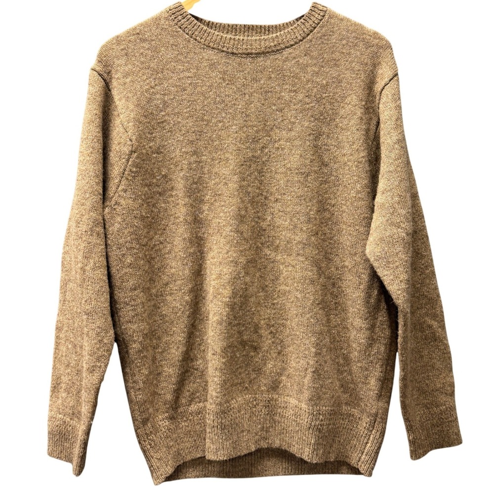 Pendleton Sweater Mens S Shetland Wool Brown Crewneck Pullover Washable